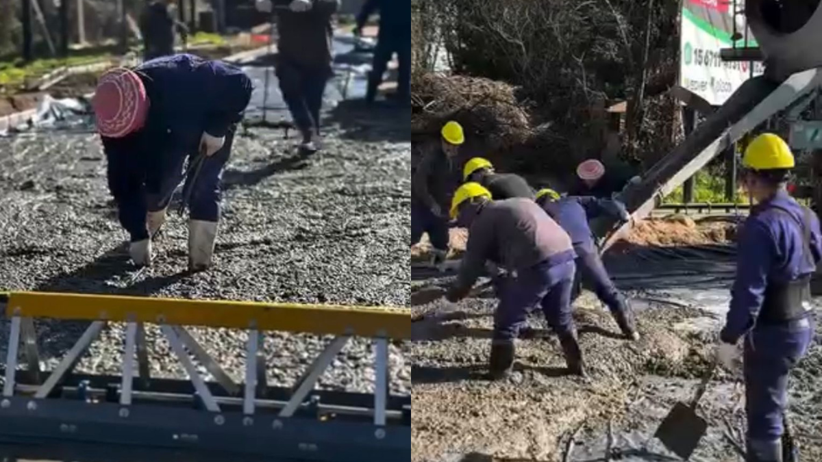 Canning: Comenzó la pavimentación de la colectora de la Ruta 58