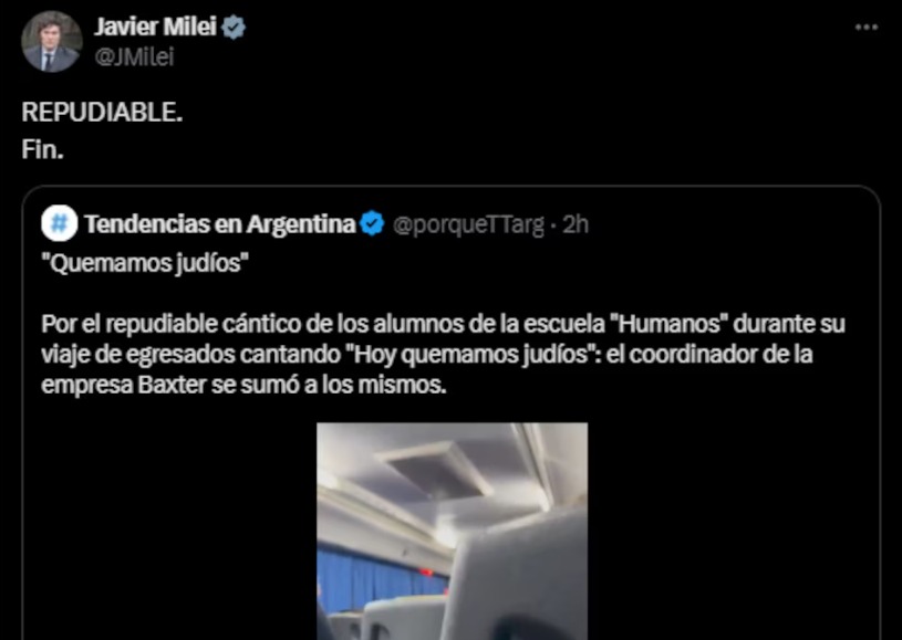 Alumnos de un colegio de Canning protagonizaron un acto antisemita