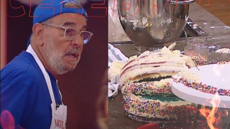 Caos y sospechas en MasterChef: El "derrumbe" de la torta arcoíris de Miguel Ángel Rodríguez
