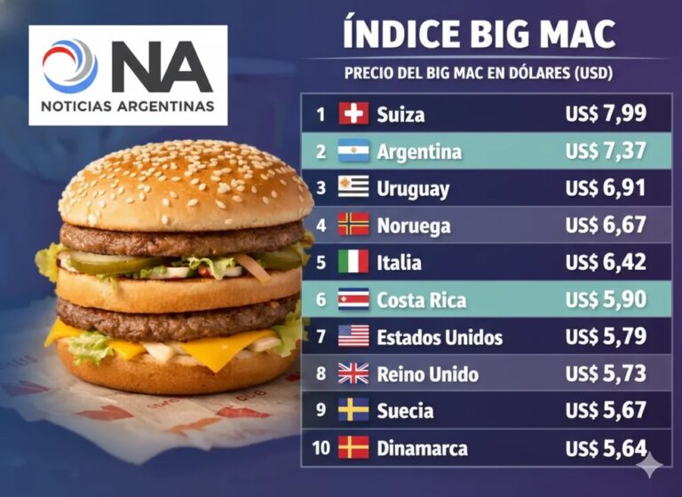 Índice Big Mac: Argentina, el segundo país más caro del mundo en 2023 3 Índice Big Mac: Argentina, el segundo país más caro del mundo