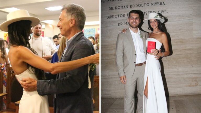 Las fotos y la intimidad del casamiento civil de Emily Lucius, con Mauricio Macri como invitado 3 Las fotos y la intimidad del casamiento por civil de Emily Lucius: Mauricio Macri fue uno de los invitados